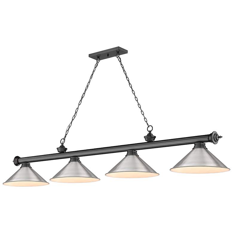 Image 2 Cordon by Z-Lite Bronze Plate 4 Light Billiard Light