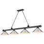 2_Cordon by Z-Lite Bronze Plate 4 Light Billiard Light