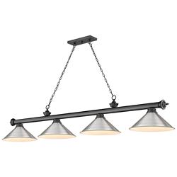 Cordon by Z-Lite Bronze Plate 4 Light Billiard Light