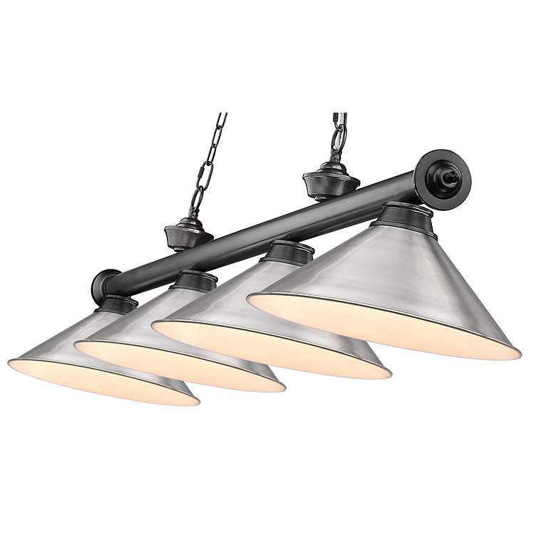 Image 7 Cordon by Z-Lite Bronze Plate 4 Light Billiard Light more views