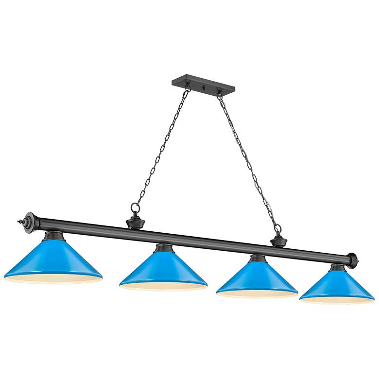 Image 1 Cordon by Z-Lite Bronze Plate 4 Light Billiard Light