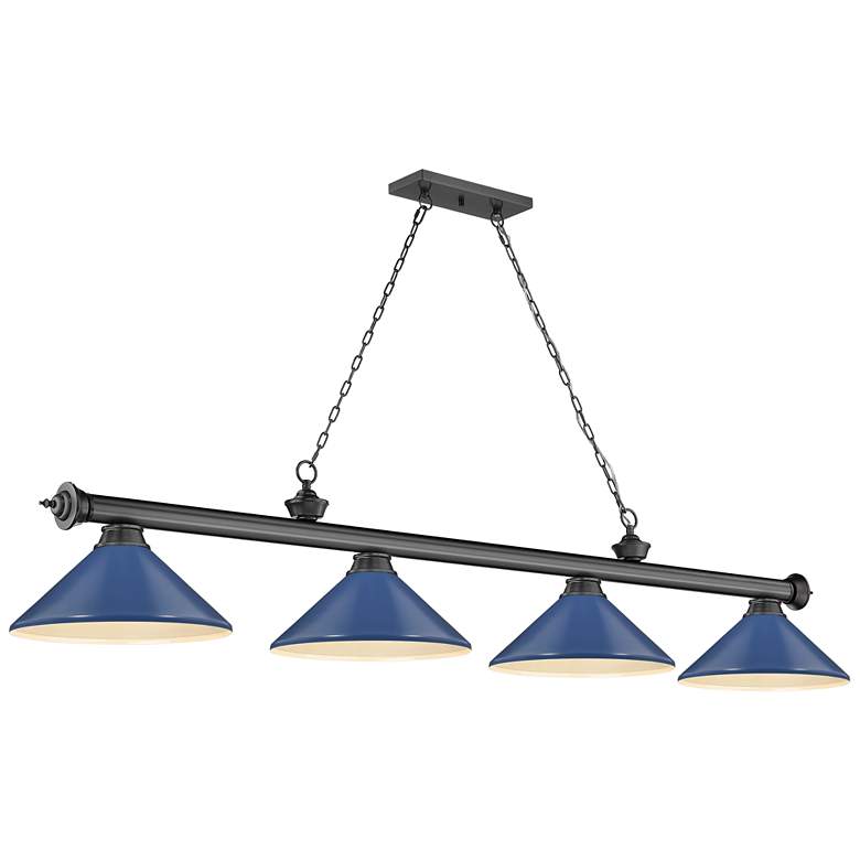 Image 1 Cordon by Z-Lite Bronze Plate 4 Light Billiard Light