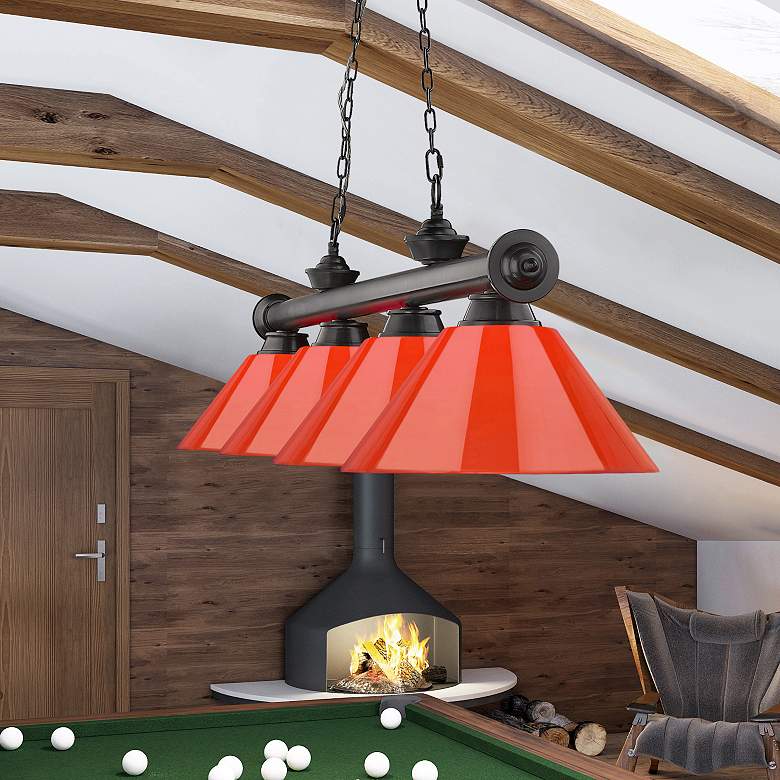 Image 1 Cordon by Z-Lite Bronze Plate 4 Light Billiard Light