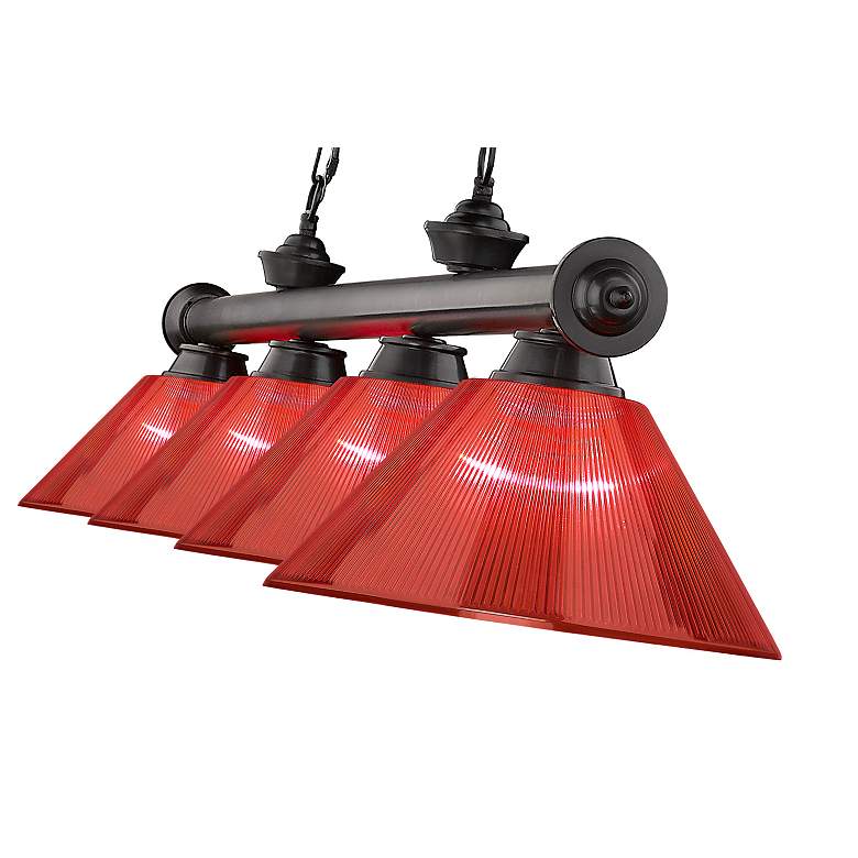 Image 3 Cordon by Z-Lite Bronze Plate 4 Light Billiard Light more views