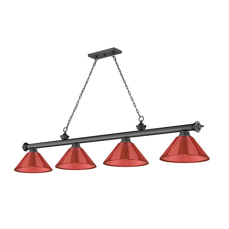 Image 4 Cordon by Z-Lite Bronze Plate 4 Light Billiard Light more views