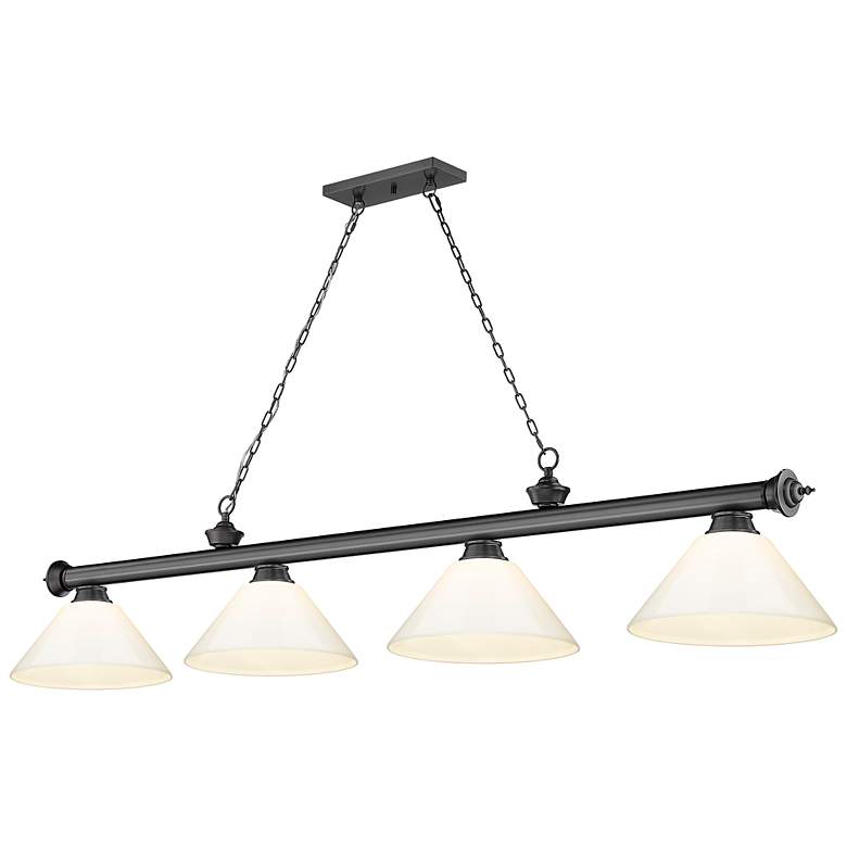 Image 1 Cordon by Z-Lite Bronze Plate 4 Light Billiard Light