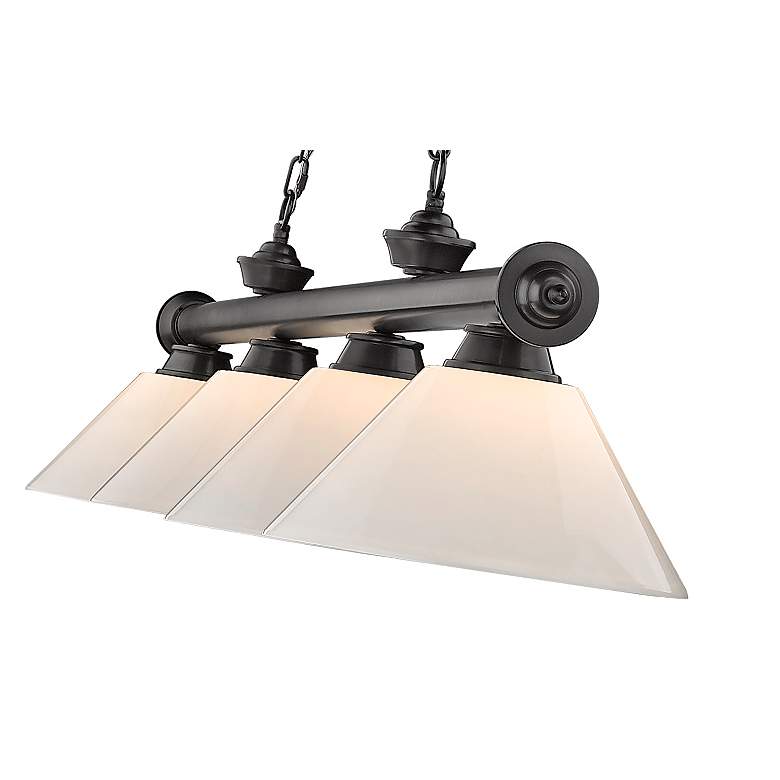 Image 7 Cordon by Z-Lite Bronze Plate 4 Light Billiard Light more views