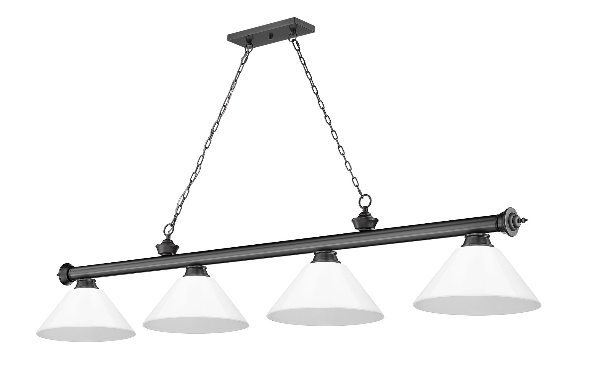 Cordon by Z-Lite Bronze Plate 4 Light Billiard Light