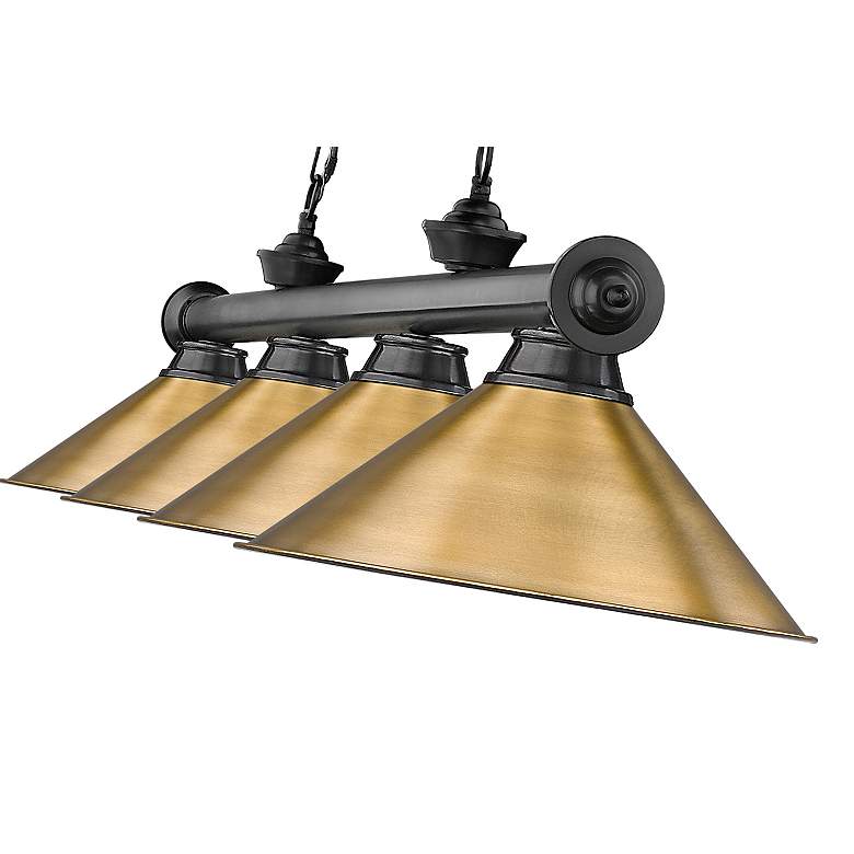 Image 7 Cordon by Z-Lite Bronze Plate 4 Light Billiard Light more views