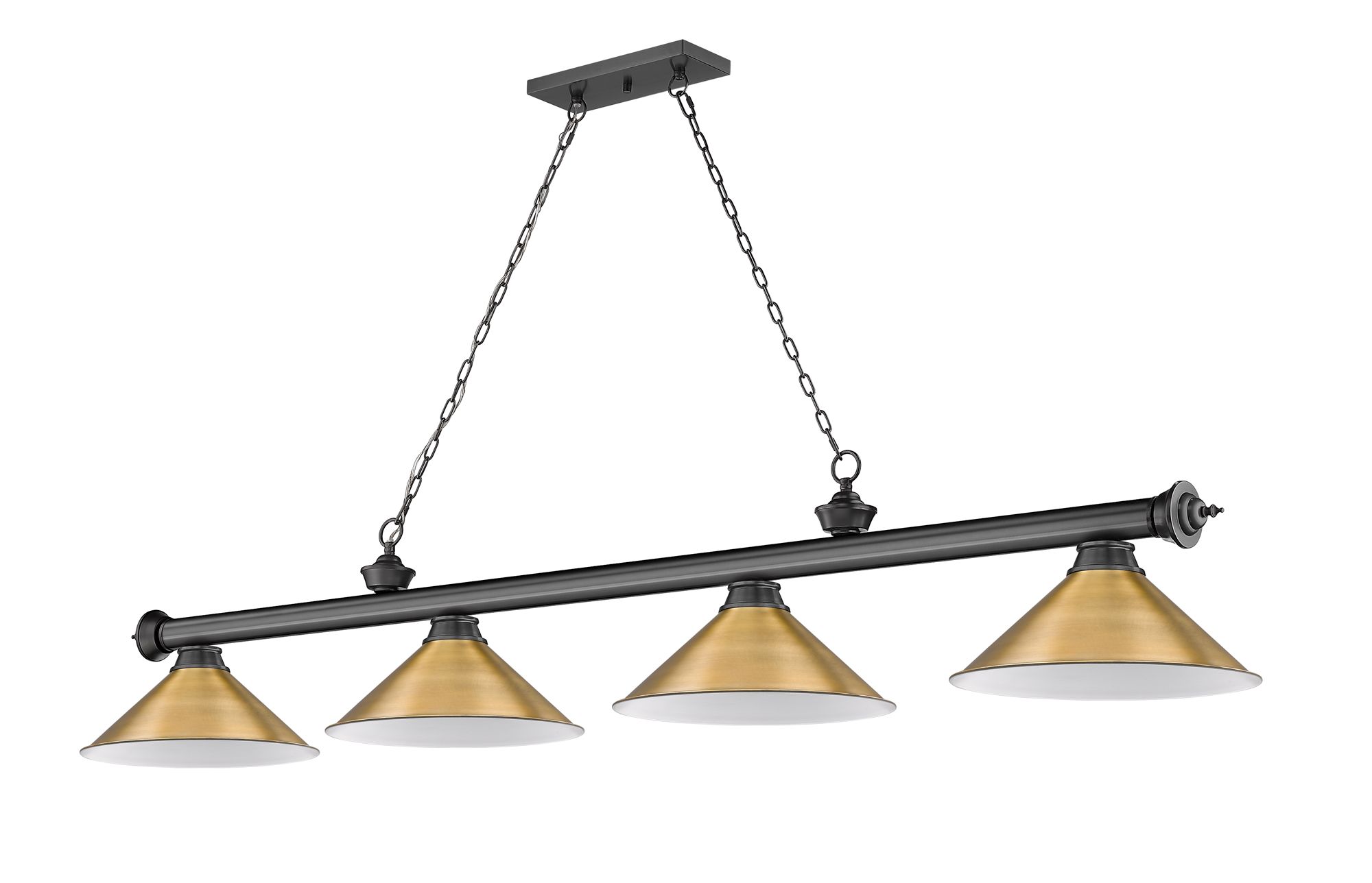 Cordon by Z-Lite Bronze Plate 4 Light Billiard Light