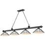 2_Cordon by Z-Lite Bronze Plate 4 Light Billiard Light