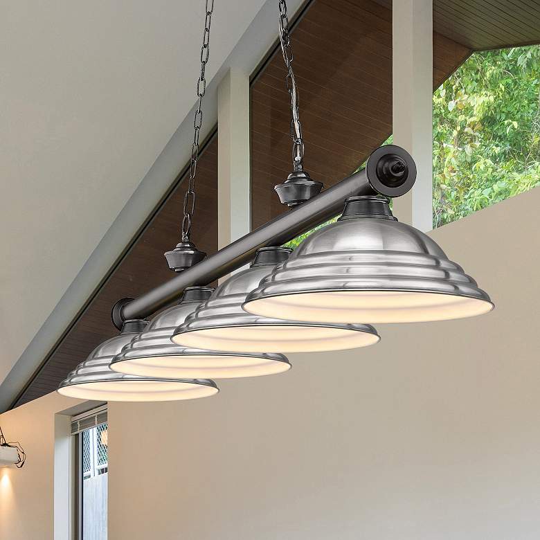 Image 1 Cordon by Z-Lite Bronze Plate 4 Light Billiard Light