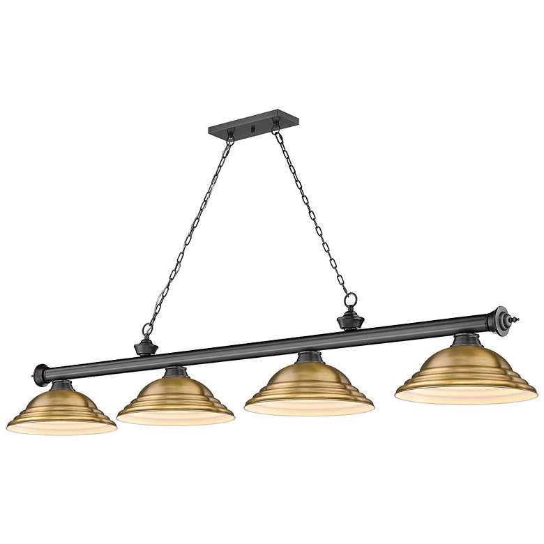 Image 2 Cordon by Z-Lite Bronze Plate 4 Light Billiard Light