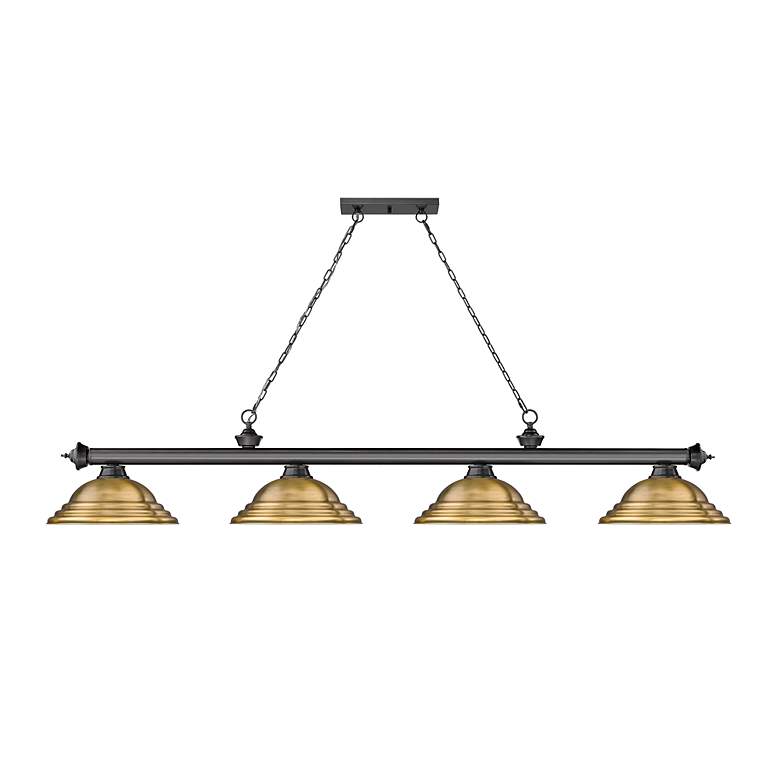 Image 5 Cordon by Z-Lite Bronze Plate 4 Light Billiard Light more views