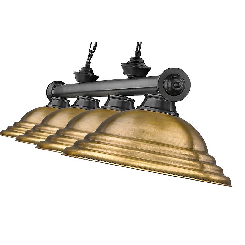 Image 7 Cordon by Z-Lite Bronze Plate 4 Light Billiard Light more views