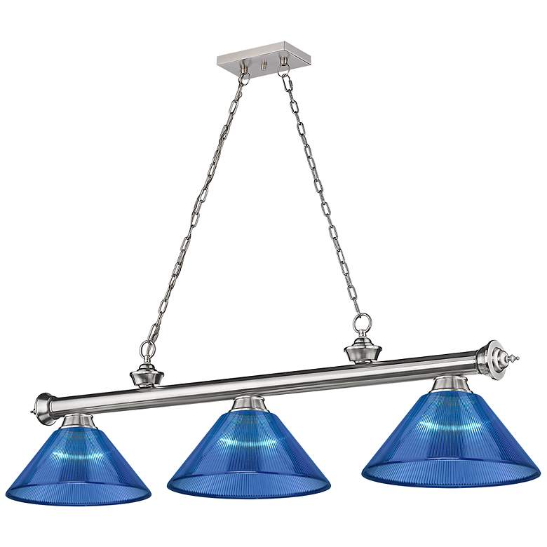Image 2 Cordon by Z-Lite Brushed Nickel 3 Light Billiard Light
