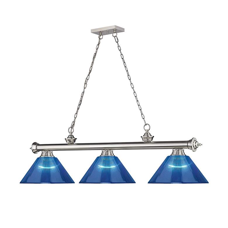 Image 6 Cordon by Z-Lite Brushed Nickel 3 Light Billiard Light more views