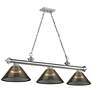Cordon by Z-Lite Brushed Nickel 3 Light Billiard Light