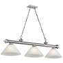 Cordon by Z-Lite Brushed Nickel 3 Light Billiard Light