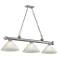 Cordon by Z-Lite Brushed Nickel 3 Light Billiard Light