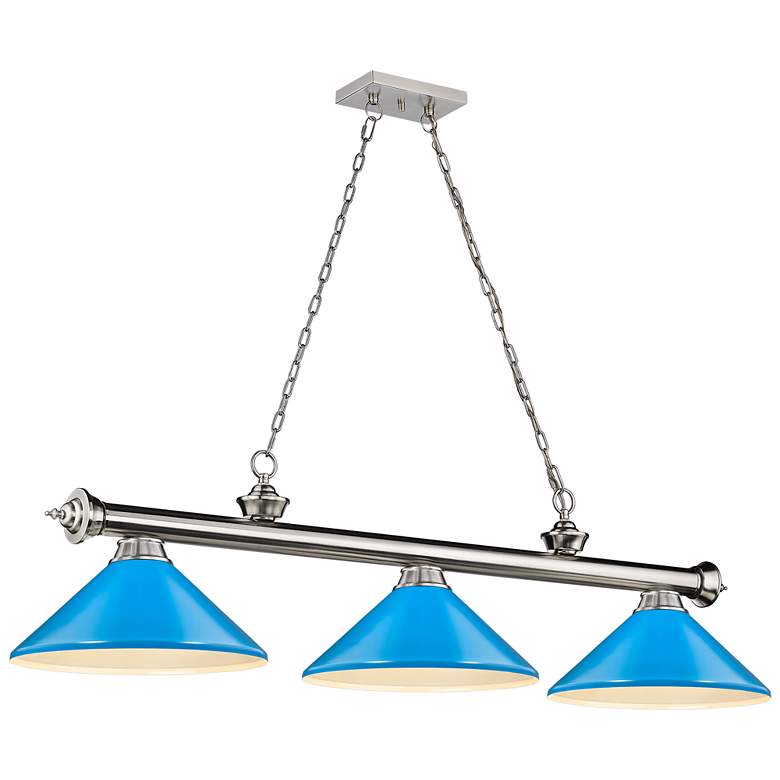 Image 1 Cordon by Z-Lite Brushed Nickel 3 Light Billiard Light