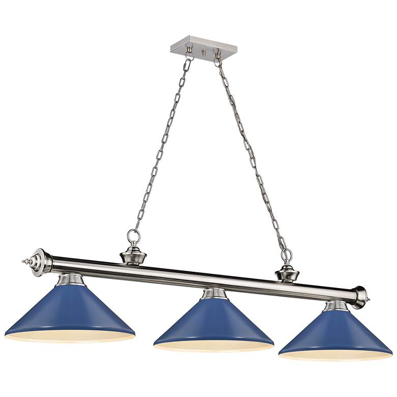 Image 1 Cordon by Z-Lite Brushed Nickel 3 Light Billiard Light