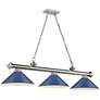 Cordon by Z-Lite Brushed Nickel 3 Light Billiard Light