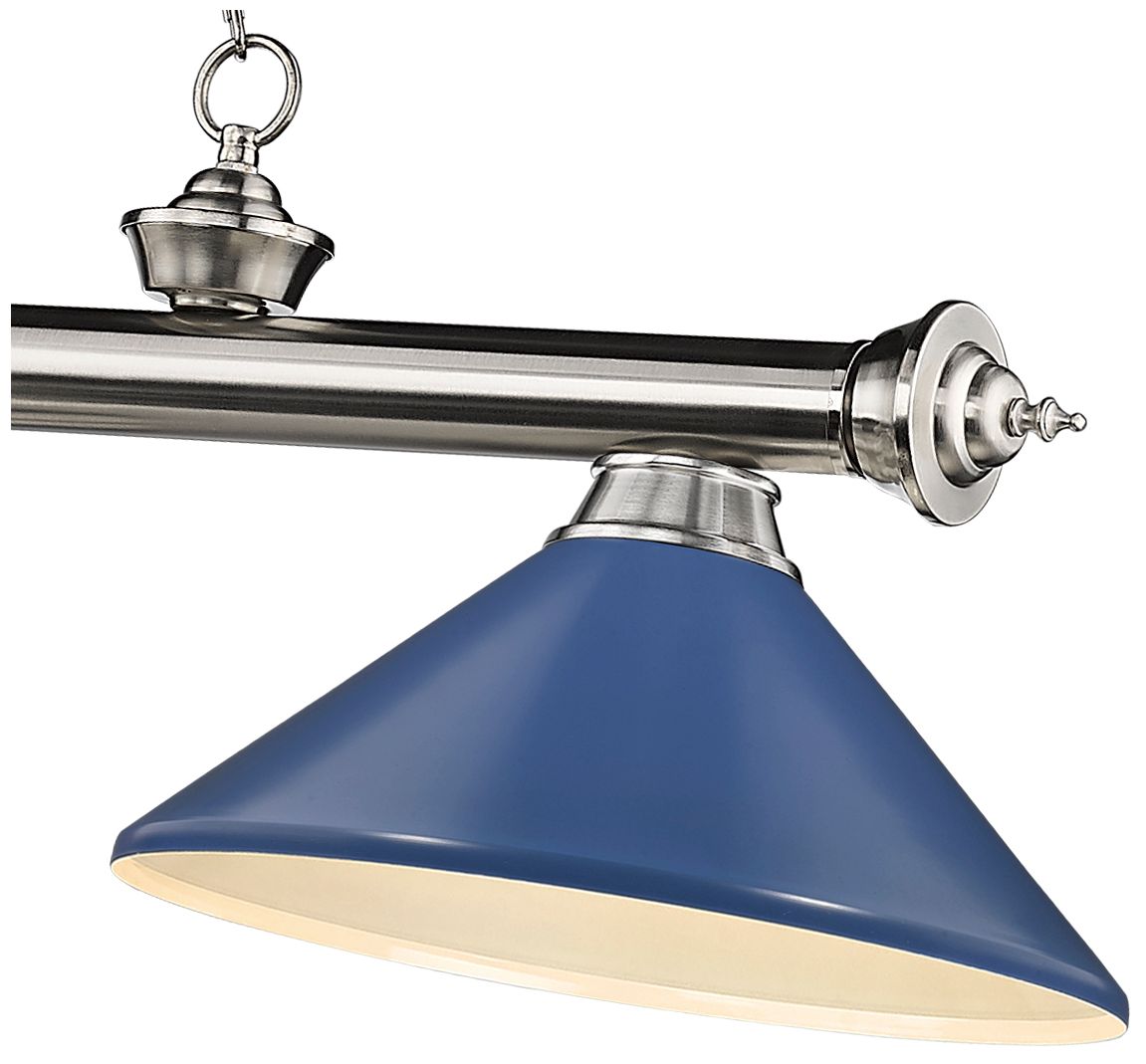 Image 2 Cordon by Z-Lite Brushed Nickel 3 Light Billiard Light more views