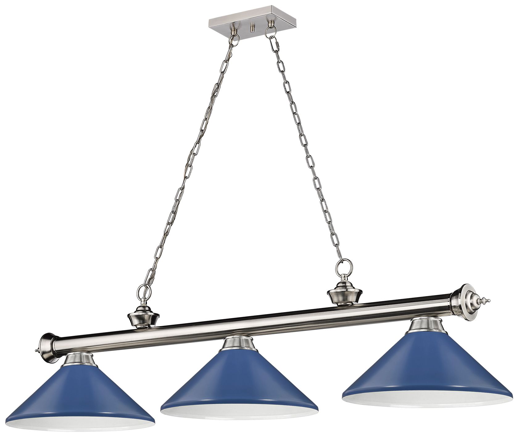 Image 3 Cordon by Z-Lite Brushed Nickel 3 Light Billiard Light more views