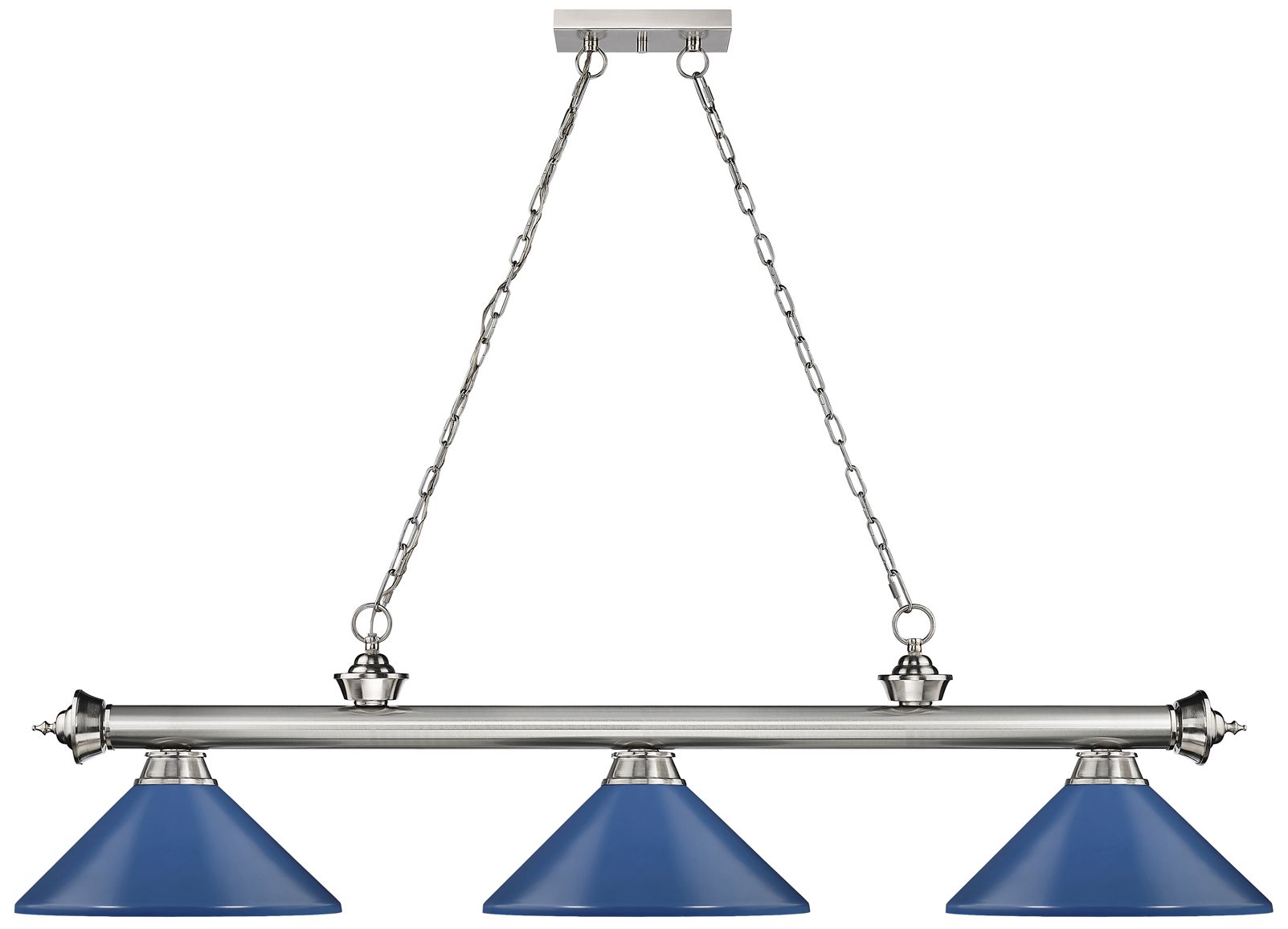 Image 4 Cordon by Z-Lite Brushed Nickel 3 Light Billiard Light more views