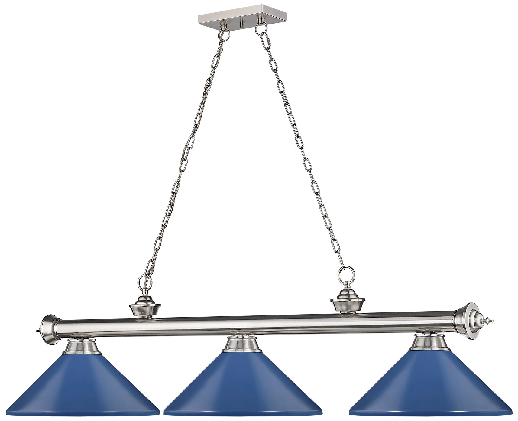 Image 5 Cordon by Z-Lite Brushed Nickel 3 Light Billiard Light more views