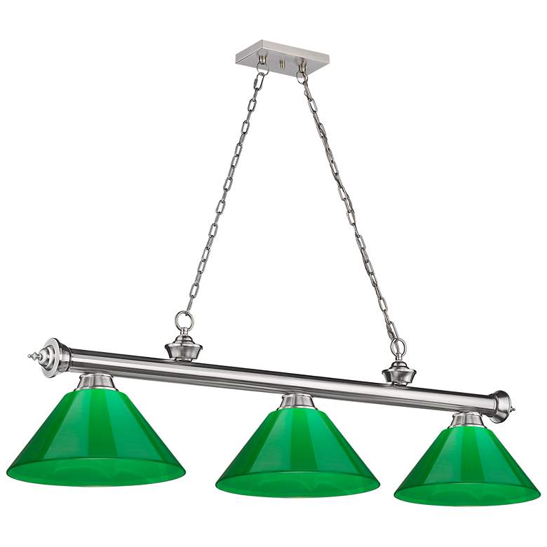 Image 1 Cordon by Z-Lite Brushed Nickel 3 Light Billiard Light