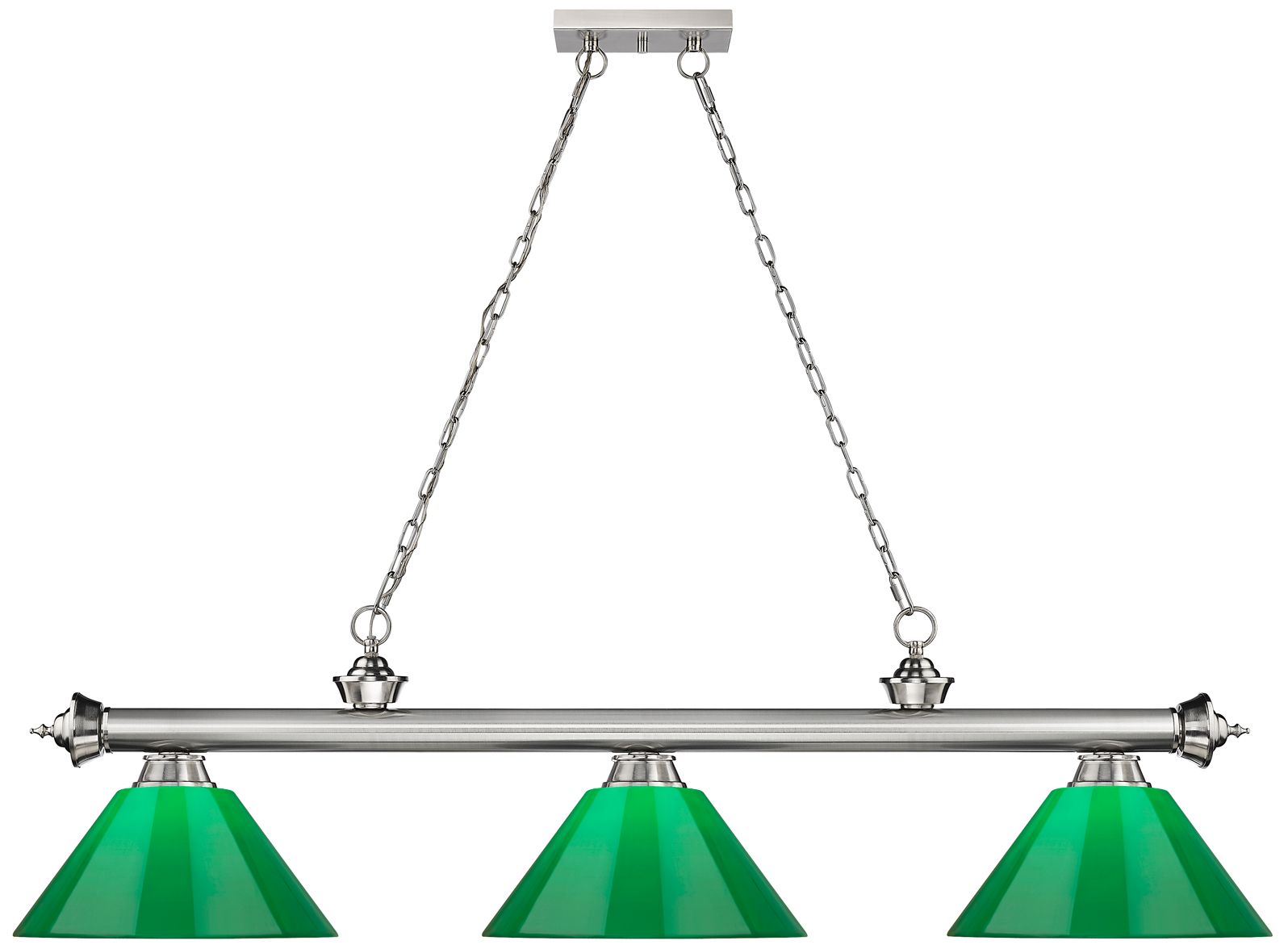 Image 4 Cordon by Z-Lite Brushed Nickel 3 Light Billiard Light more views