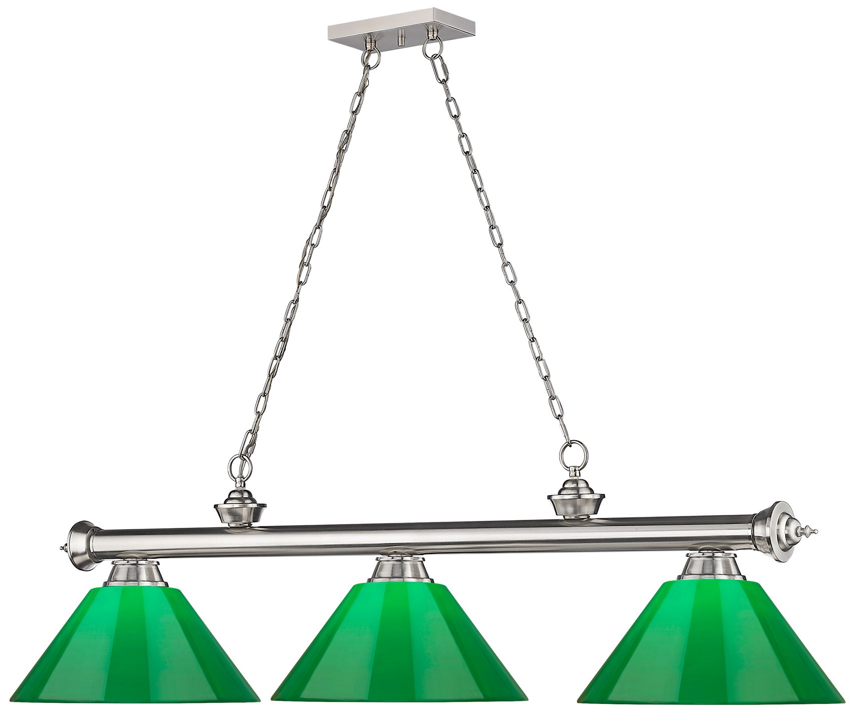 Image 5 Cordon by Z-Lite Brushed Nickel 3 Light Billiard Light more views