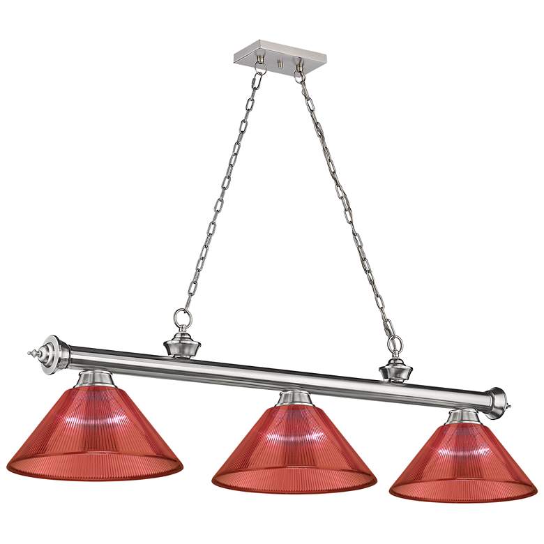 Image 2 Cordon by Z-Lite Brushed Nickel 3 Light Billiard Light
