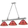 2_Cordon by Z-Lite Brushed Nickel 3 Light Billiard Light