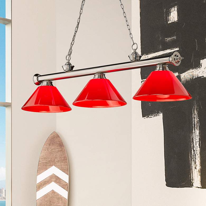 Image 1 Cordon by Z-Lite Brushed Nickel 3 Light Billiard Light