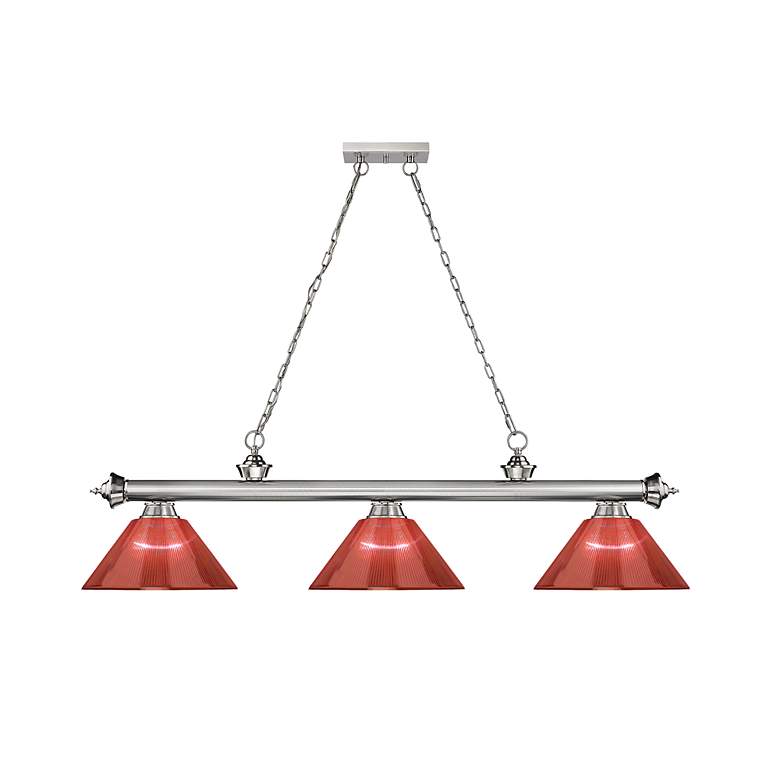 Image 5 Cordon by Z-Lite Brushed Nickel 3 Light Billiard Light more views