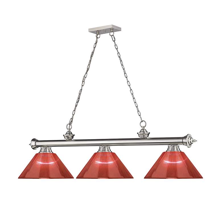Image 6 Cordon by Z-Lite Brushed Nickel 3 Light Billiard Light more views