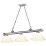 2_Cordon by Z-Lite Brushed Nickel 3 Light Billiard Light