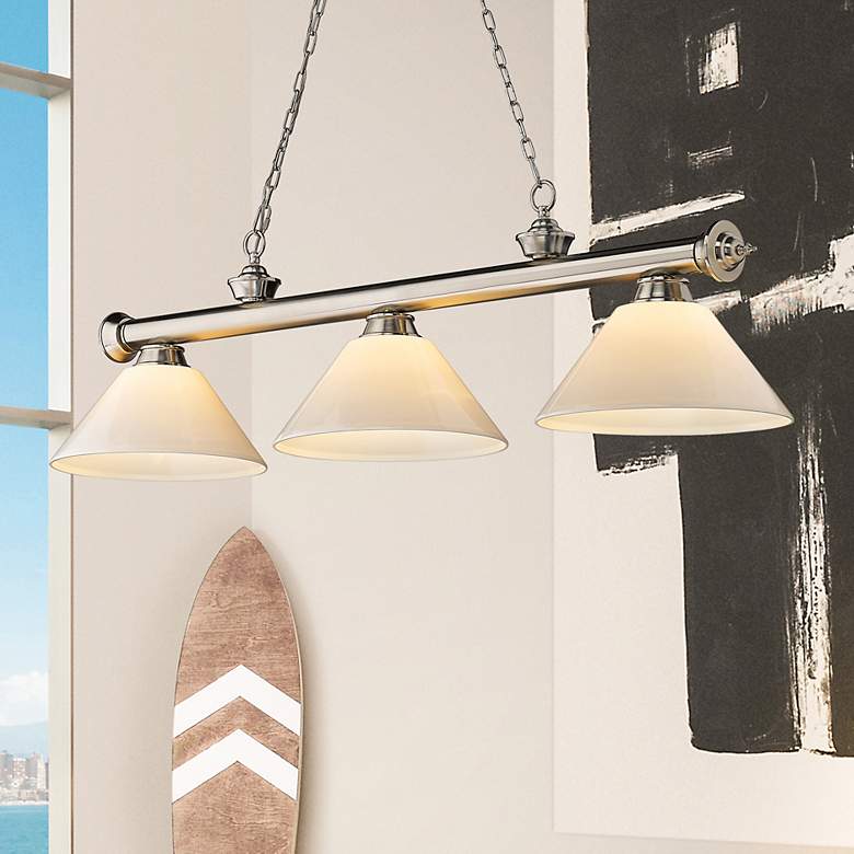 Image 1 Cordon by Z-Lite Brushed Nickel 3 Light Billiard Light