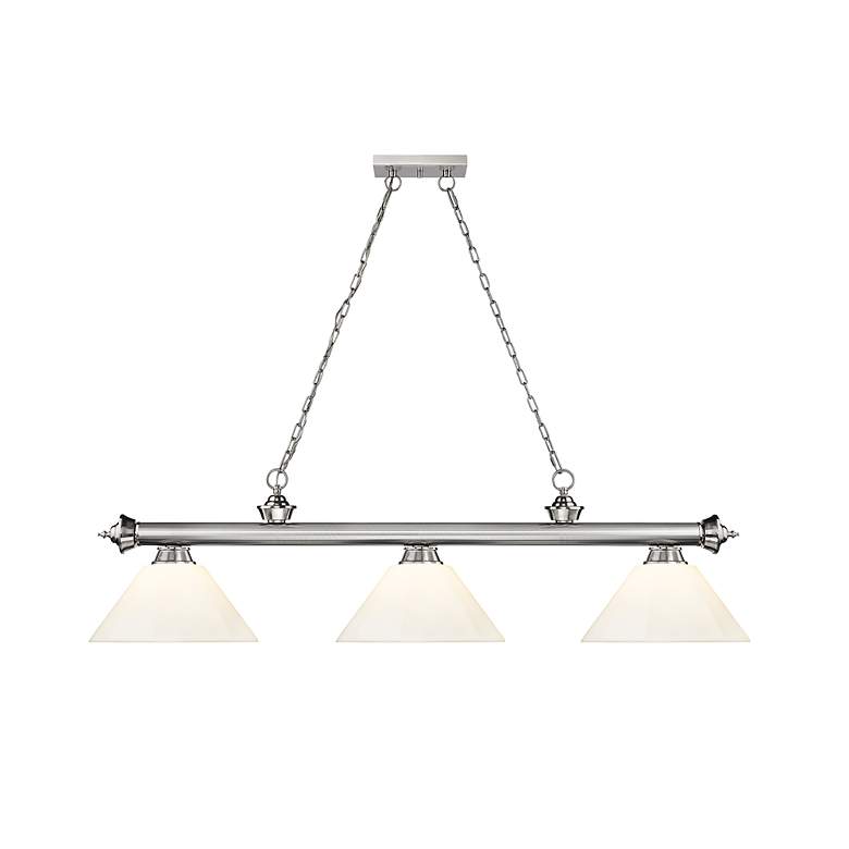 Image 5 Cordon by Z-Lite Brushed Nickel 3 Light Billiard Light more views