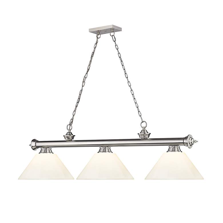 Image 6 Cordon by Z-Lite Brushed Nickel 3 Light Billiard Light more views