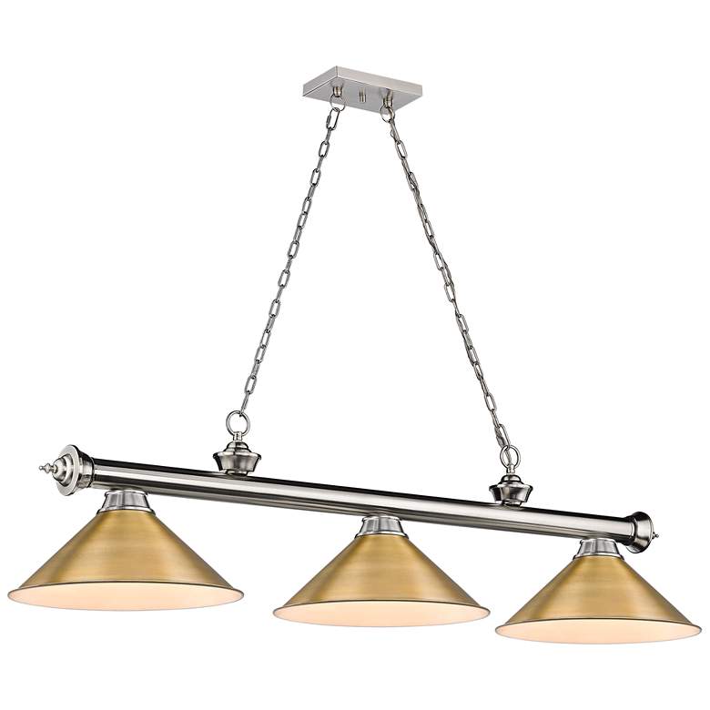 Image 1 Cordon by Z-Lite Brushed Nickel 3 Light Billiard Light