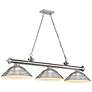 Cordon by Z-Lite Brushed Nickel 3 Light Billiard Light
