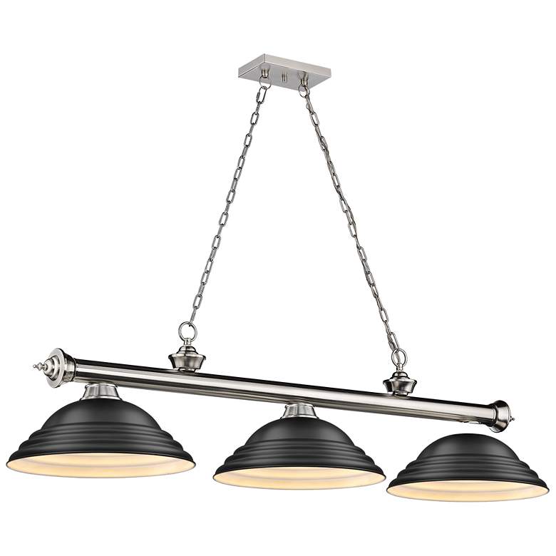 Image 1 Cordon by Z-Lite Brushed Nickel 3 Light Billiard Light