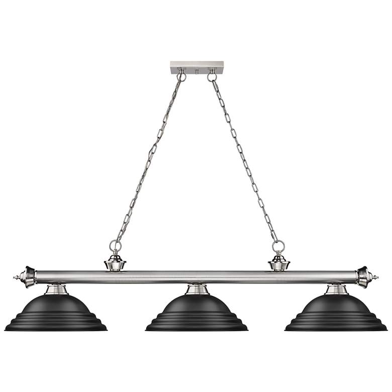 Image 4 Cordon by Z-Lite Brushed Nickel 3 Light Billiard Light more views