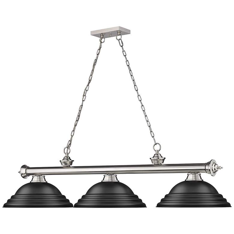 Image 5 Cordon by Z-Lite Brushed Nickel 3 Light Billiard Light more views