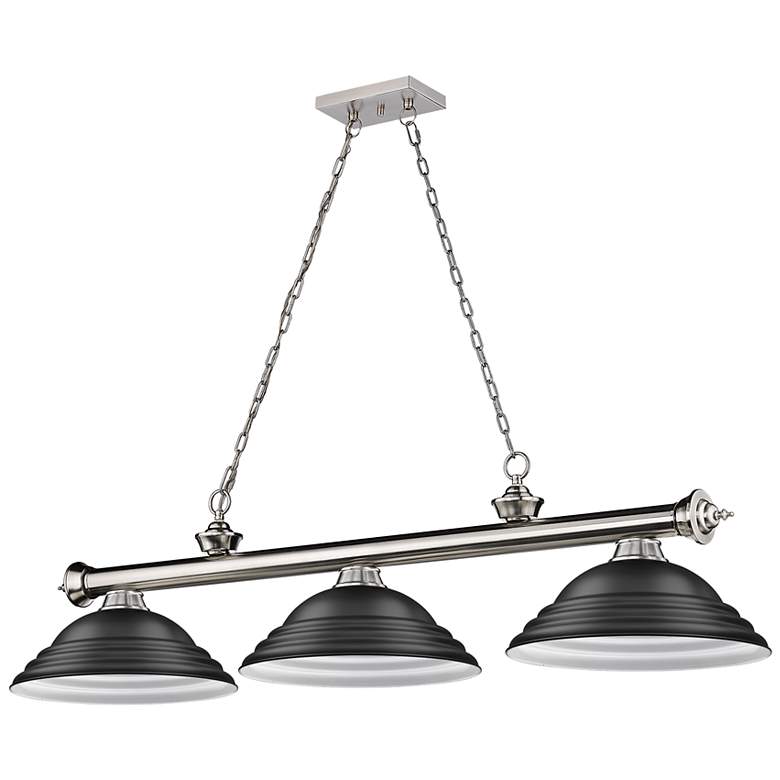 Image 7 Cordon by Z-Lite Brushed Nickel 3 Light Billiard Light more views