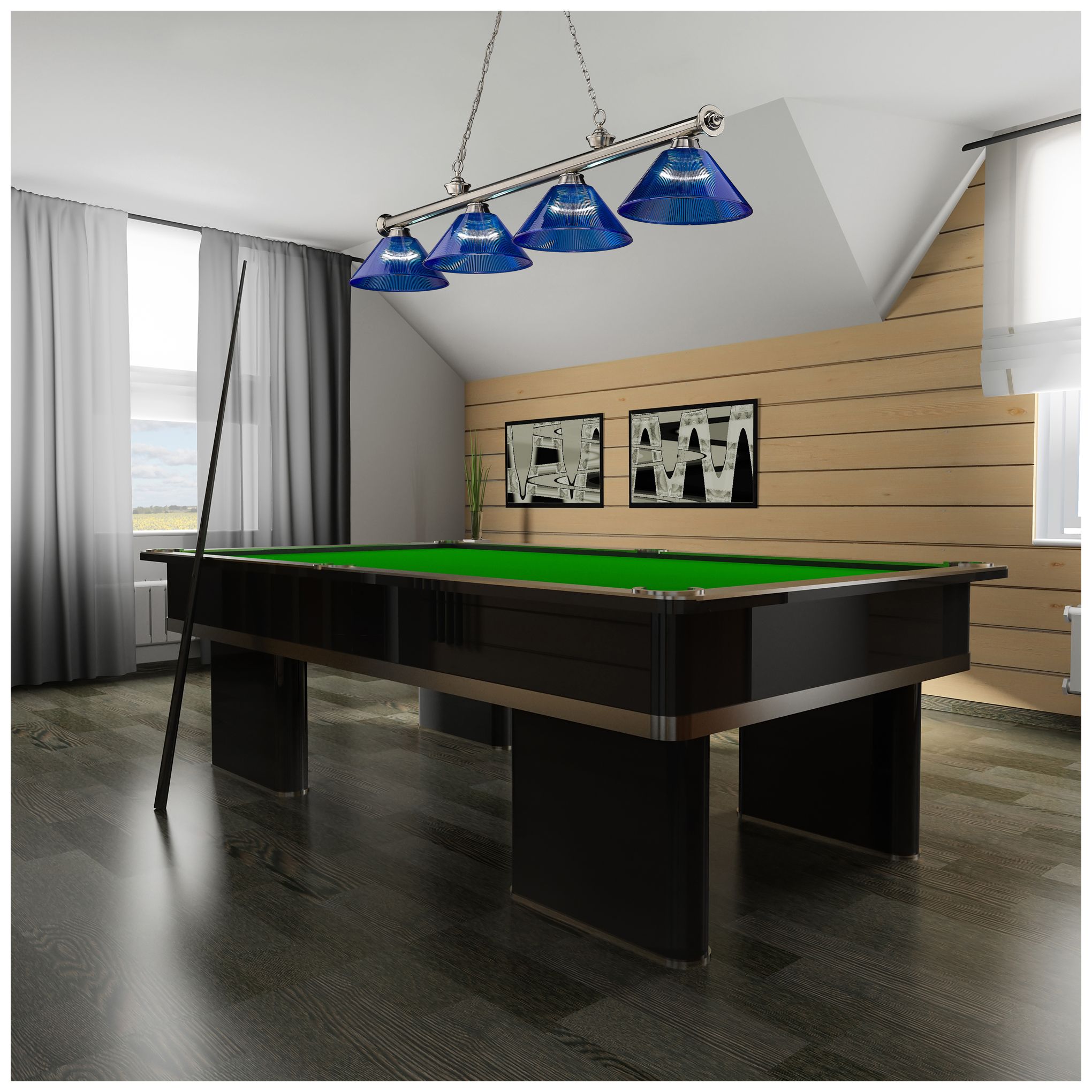 Image 2 Cordon by Z-Lite Brushed Nickel 4 Light Billiard Light more views